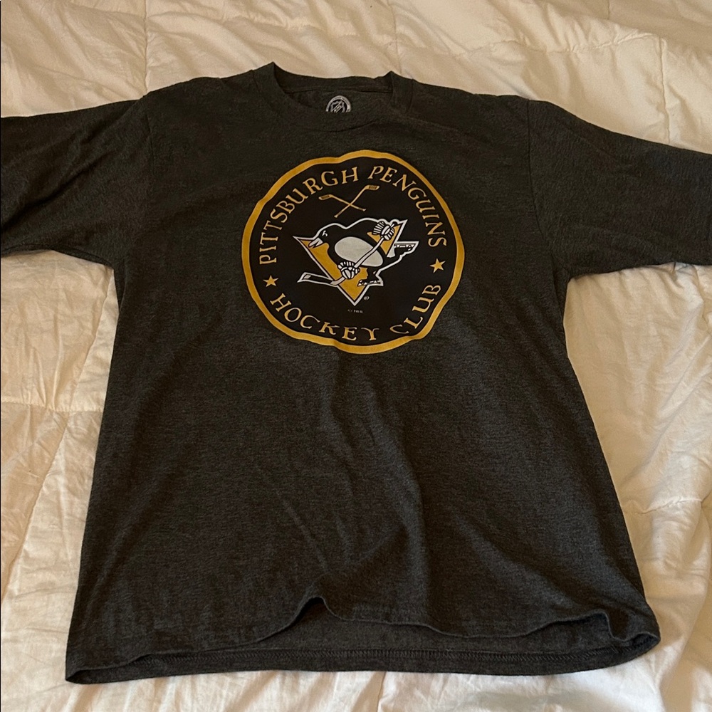 Pittsburgh Penguins Blue 84 Charcoal Long Sleeve Tee